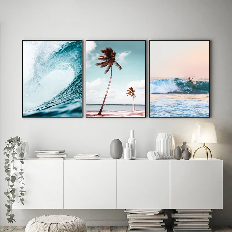 Seasacape pôr do sol pintura e - Badminton Poster avaliação e preço
